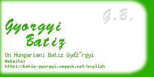 gyorgyi batiz business card